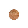 Paperclip Chain Layered Pendant Necklace