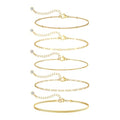 14K Gold Layered Bracelet Set
