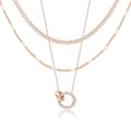 14K Rose Gold Layered Necklace Set