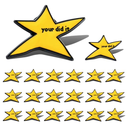 Funny Enamel Star Brooch Pin